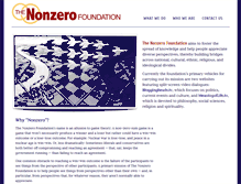 Tablet Screenshot of nonzerofoundation.org
